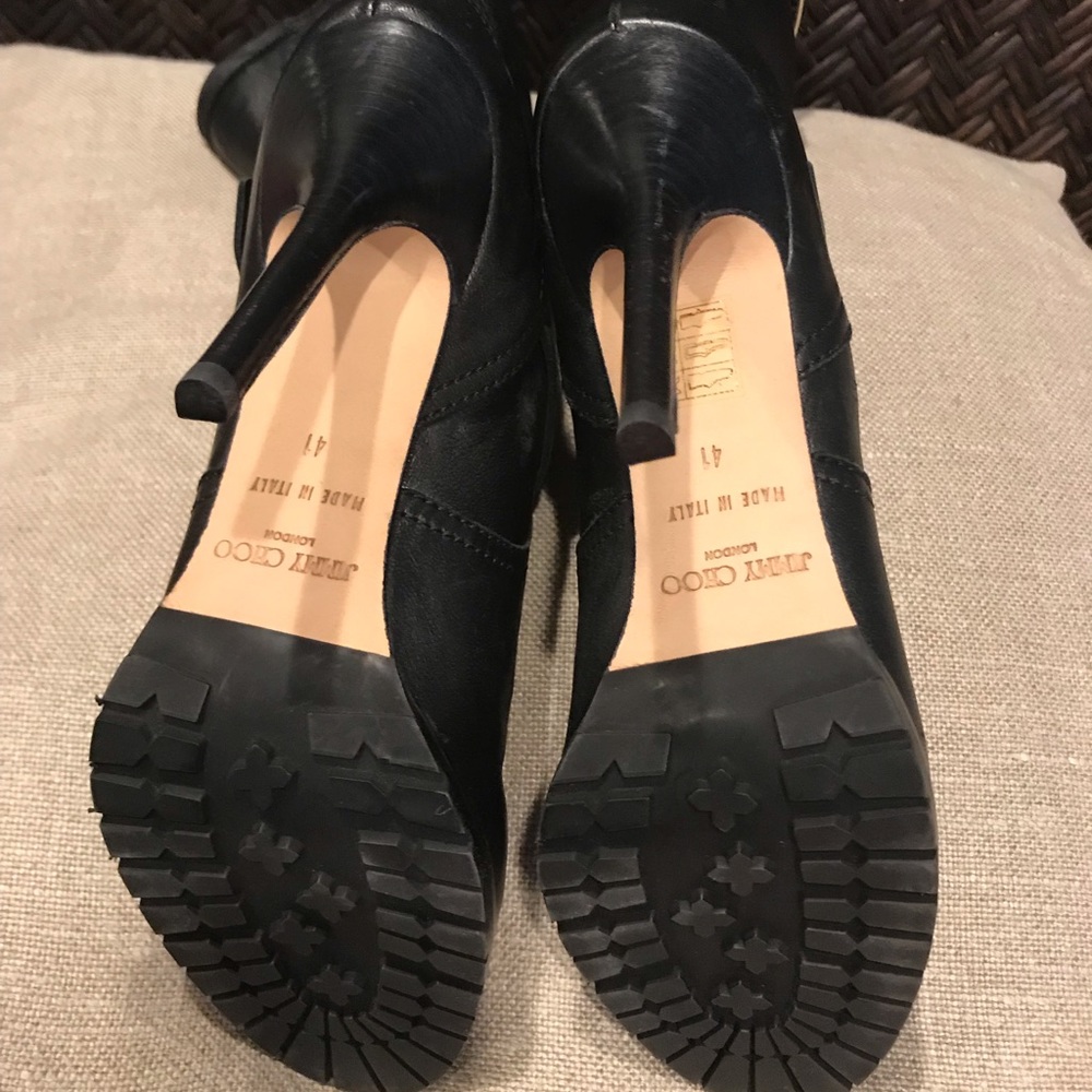 Jimmy Choo Galen black moto Leather Boots New - Picture 2 of 7
